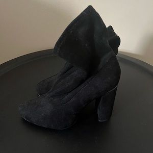 Faux suede sock boots